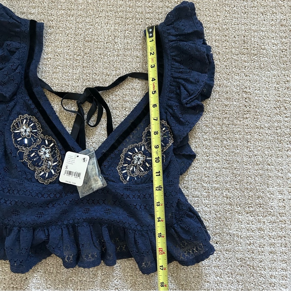 NWT Free People Ella Ruffle Cami Top Size Small - Picture 11 of 12